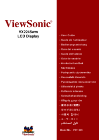 Zobrazit dokument ViewSonic VX2245wm-1 Uživatelský manuál