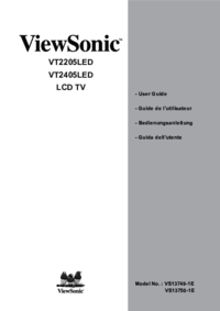 Zobrazit dokument ViewSonic VT2405LED Uživatelský manuál